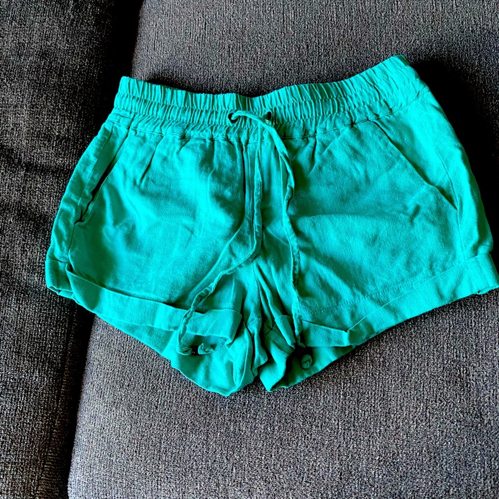 Cute junior shorts turquoise in color